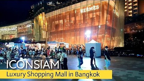 [4K] ICONSIAM - The biggest mall in Bangkok Thailand | Evening Walking tour