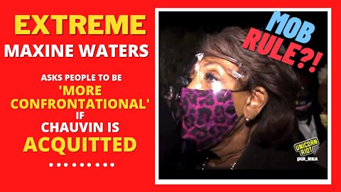 If Derek CHAUVIN Is ACQUITTED - MAXINE WATERS Wants People On The Streets