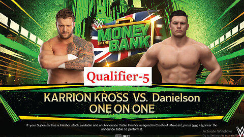 Karrion Kross Vs Danielson , Men's Money In The Bank Qualifier 5 , WWE 2k24 Gaming