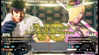 LTG Low Tier God (Falke) ragequits & bans AMKidd (Ryu) 1/14/2020 [Major Start Reupload]