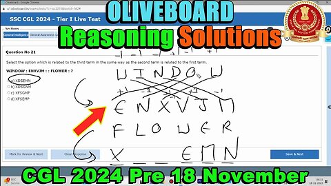 🔥Oliveboard Live Mock Reasoning Solutions SSC CGL Tier 1 18 Nov | MEWS Maths #ssc #cgl2024