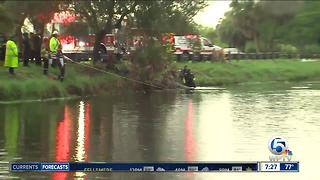 Vehicle crashes into canal at John Prince Park