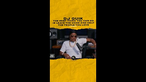 @djquik The best thing you can do is leave the hood and help the people you love