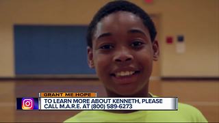 Grant Me Hope: 12-year-old Kenneth likes basketball, swimming, math and cars