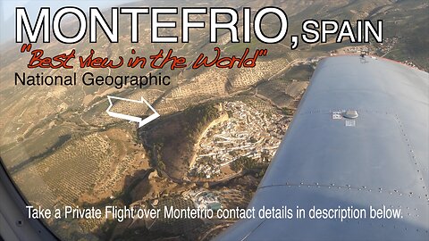 Flying over Montefio in Andalucia Spain