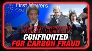 John Kerry Confronted By Reporters For His Carbon Fraud