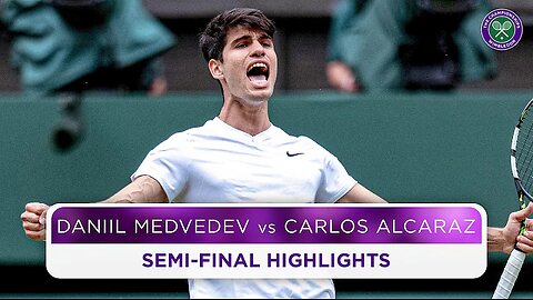 Daniil Medvedev vs Carlos Alcaraz / semi-final / Highlights / Wimbledon 2024