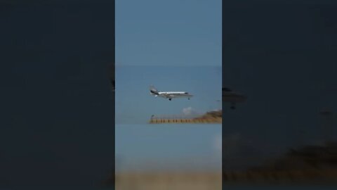 NetJets landing and take off PLANE SPOTTING GIBRALTAR, Extreme Airport, 4K #shorts
