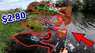 Will this CHEAP FROG LURE Work???? | Krlao Topwater Prop Frog On-the-Water Test & Review