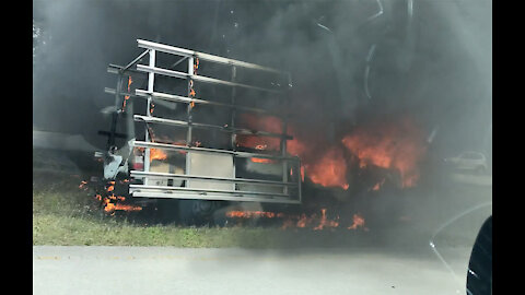 Car engulfed In a Fire