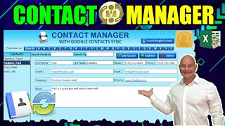 How To Create An Excel Contact Manager AND Sync With Google Contacts From Scratch + Download
