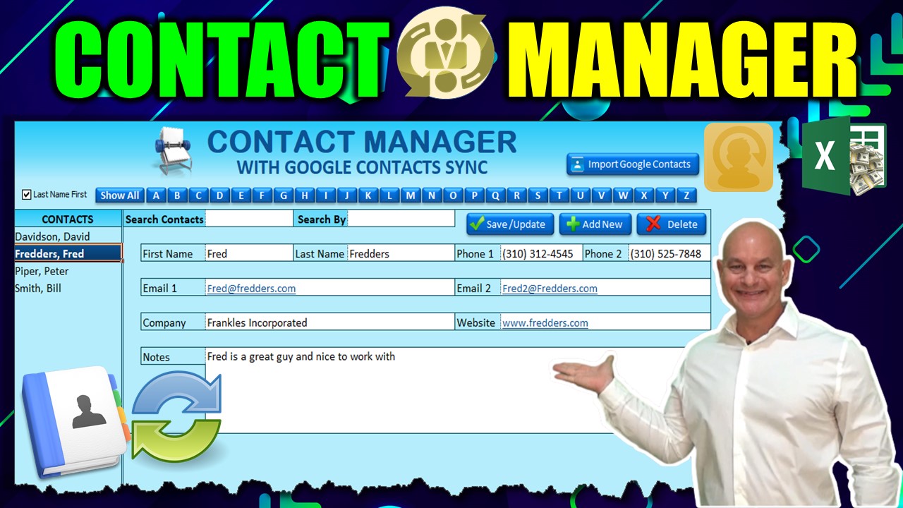 How To Create An Excel Contact Manager AND Sync With Google Contacts ...