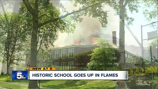 Roof collapses during fire at Shaker Heights elementary school