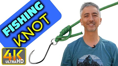 How to Tie Improved Clinch Knot Fishing Knot Hooks (4k UHD)