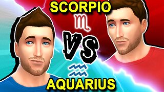 Sims 4 ZODIAC SHOWDOWN - 🥊♏︎Scorpio VS ♒︎Aquarius🥊