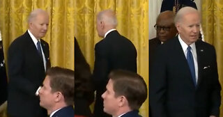 Biden Left Looking for Someone to Talk to as Obama is Surrounded by Democrats