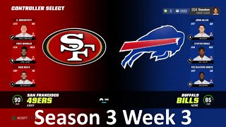 Madden Nfl 23 49ers Vs Bills Simulation Franchise S3 W3