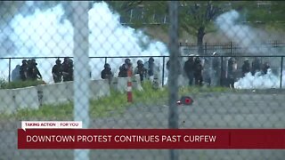 Large crowd defies curfew in downtown Detroit, police fire tear gas in effort to disperse crowd