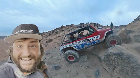 CRAZY ROCK CRAWLING in a Genright Offroad Corvette Powered Jeep Wrangler up Chocolate Thunder