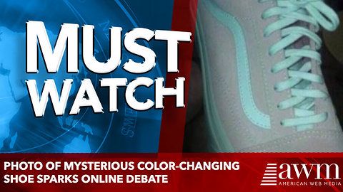 Photo of mysterious color-changing shoe sparks online debate