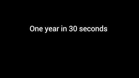 One year in 30 seconds