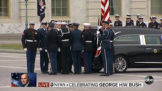 Celebrating George H.W. Bush | Casket departs the Capitol and heads to the National Cathedral