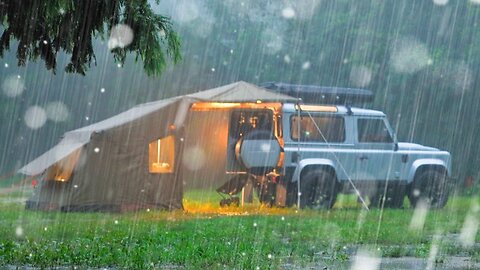 "🌧 NEVER END RAIN? 🏕 SOLO CAR CAMPING In The Clouds Mountain / ASMR Cozy & Relexing Sound