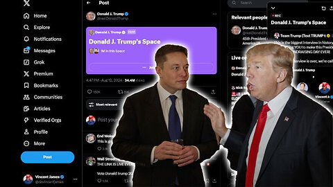 LIVE NOW - Trump and Elon Musk Twitter Space!! Get in Here!!!!