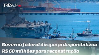 Maior navio da Marinha chega a São Sebastião para auxílio às vítimas das chuvas