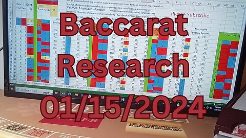 Baccarat Play 01152024: 3 Strategies, 2 Bankroll Management Each. Baccarat Research.