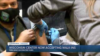 Walk-ins now accepted at Wisconsin Center vaccine clinic