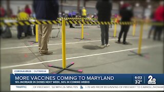 More vaccines coming to Maryland