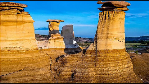 Exploring The 'Badlands' 'Canada's 'Grand Canyon' Road Tour Of 'Drumheller' 'Alberta'