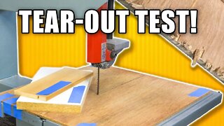 Bandsaw Tearout Test - Tape Vs. Zero Clearance Insert