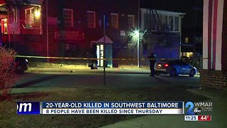 20-year-old killed Sunday evening in Southwest Baltimore