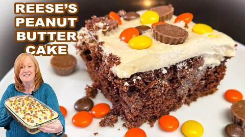 Reese's PEANUT BUTTER CUP Poke Cake