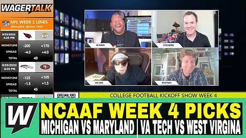 Happy Hour CFB Kickoff | NCAAF Week 4 Predictions | Michigan vs Maryland | Va Tech vs West Virginia
