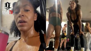 Peter Gunz "BM" Amina Buddafly Is Drenched During Extreme Workout Class! 🏋🏾‍♀️