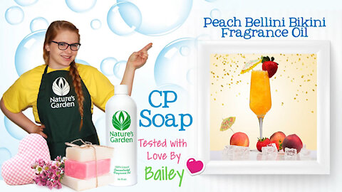 Soap Testing Peach Bellini Bikini Fragrance Oil- Natures Garden