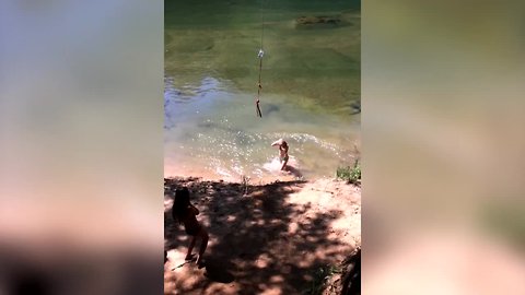 Funny Rope Swing Fails
