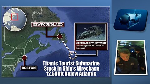 Titanic Tourist Submarine Stuck in Ship’s Wreckage 12,500ft Below Atlantic?