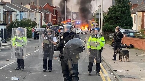 Clashes on streets of Southport, UK, day after fatal stabbing attack