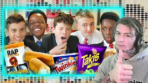 American Guy Reacts To British Highschoolers try American Snacks for the first time!