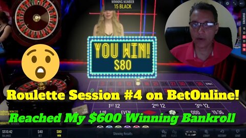Roulette Session #4 on BetOnline! How To Win Live Roulette Online Red And Black Roulette Betting!