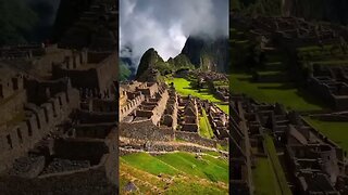 Machu Picchu is an ancient city in South America on top of a mountain range...