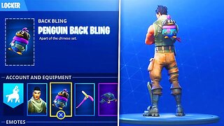 *NEW* Penguin Back Bling GAMEPLAY in FORTNITE! SECRET DYNAMIC PENGUIN in Fortnite Battle Royale