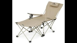 Naturehike Foldable Reclining Chair with Attached Table: 4-in-1