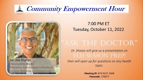 Community Empowerment Hour - Ask the Doctor - October 11, 2022