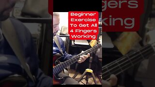 Beginner Exercise To Get All 4 Fingers Working #basslesson