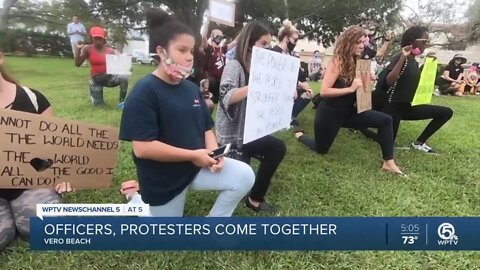 Police, protesters come together at rally in Vero Beach